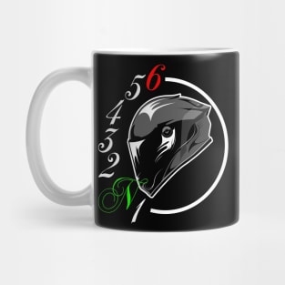 Motorcycle biker Helmet 1N23456 Mug